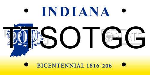 TTSOTGG Indiana License Plate