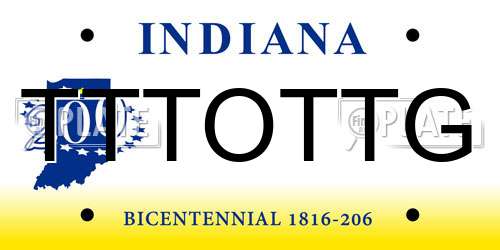 TTTOTTG Indiana License Plate