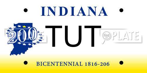 TUT Indiana License Plate