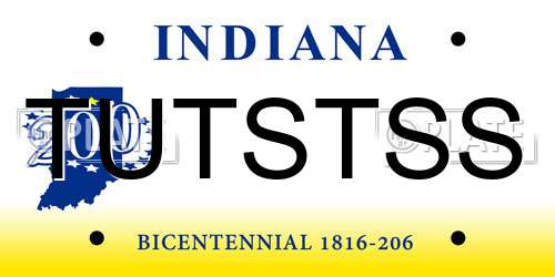 TUTSTSS Indiana License Plate