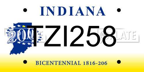 TZI258 Indiana License Plate