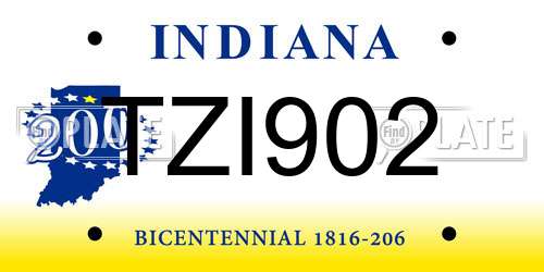 TZI902 Indiana License Plate