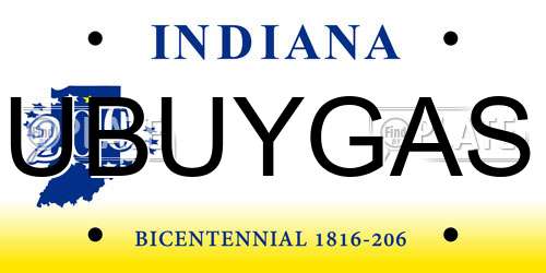 UBUYGAS Indiana License Plate