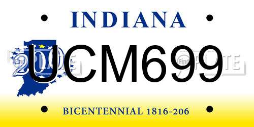 UCM699 Indiana License Plate