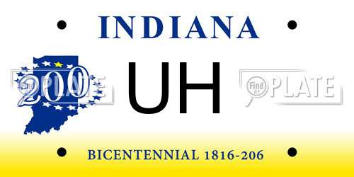 UH Indiana License Plate