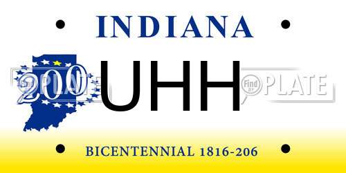 UHH Indiana License Plate
