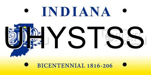 UHYSTSS Indiana License Plate