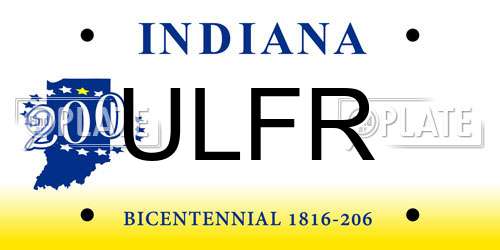 ULFR Indiana License Plate
