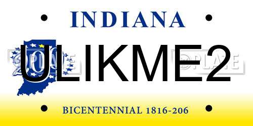 ULIKME2 Indiana License Plate