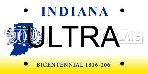 ULTRA Indiana License Plate