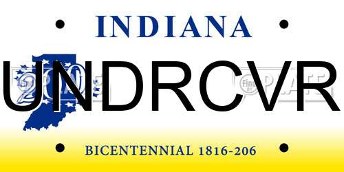 UNDRCVR Indiana License Plate