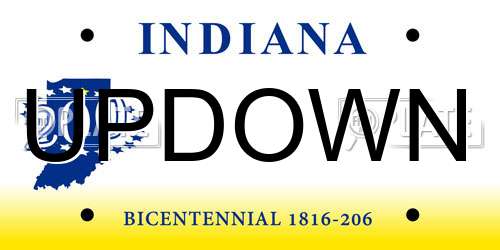 UPDOWN Indiana License Plate