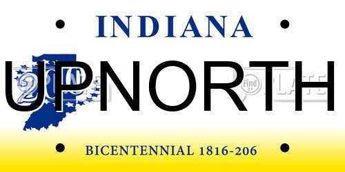 UPNORTH Indiana License Plate