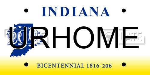 URHOME Indiana License Plate