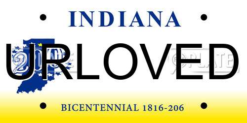 URLOVED Indiana License Plate