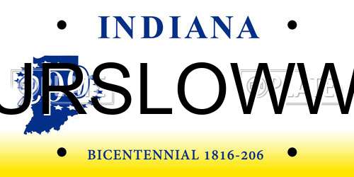 URSLOWW Indiana License Plate