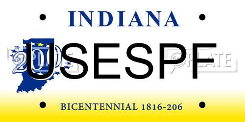 USESPF Indiana License Plate