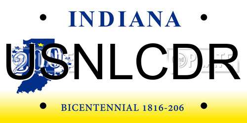 USNLCDR Indiana License Plate