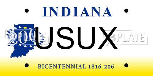 USUX Indiana License Plate