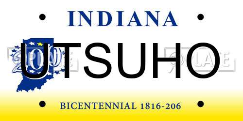UTSUHO Indiana License Plate