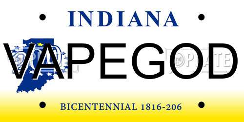 VAPEGOD Indiana License Plate