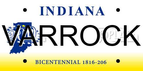 VARROCK Indiana License Plate