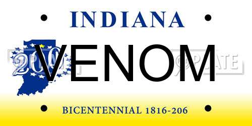 VENOM Indiana License Plate