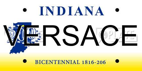 VERSACE Indiana License Plate