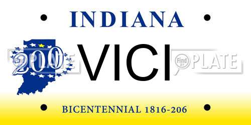 VICI Indiana License Plate