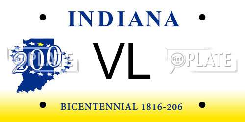 VL Indiana License Plate