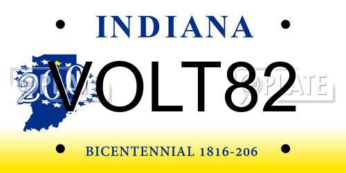 VOLT82 Indiana License Plate