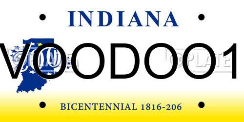 VOODOO1 Indiana License Plate