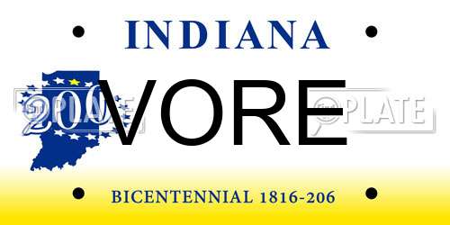 VORE Indiana License Plate