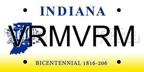 VRMVRM Indiana License Plate