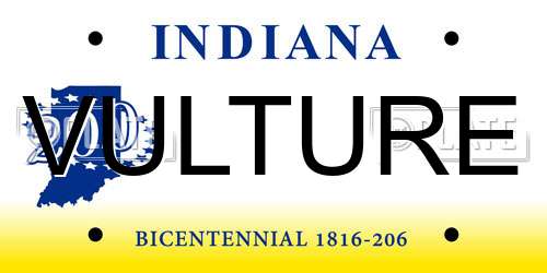 VULTURE Indiana License Plate