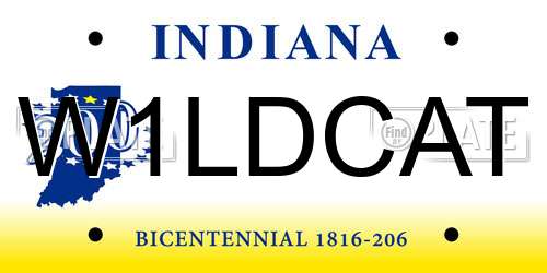 W1LDCAT Indiana License Plate