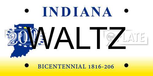 WALTZ Indiana License Plate
