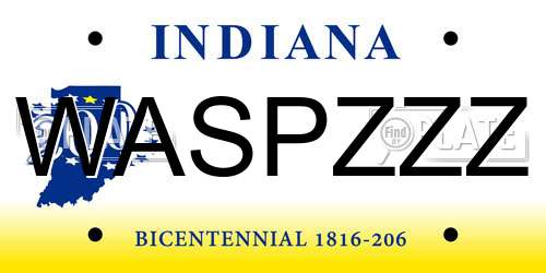 WASPZZZ Indiana License Plate