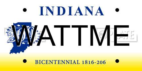 WATTME Indiana License Plate