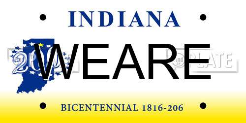 WEARE Indiana License Plate