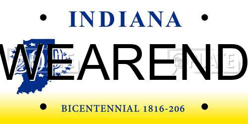 WEAREND Indiana License Plate