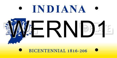 WERND1 Indiana License Plate