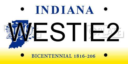 WESTIE2 Indiana License Plate