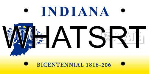 WHATSRT Indiana License Plate
