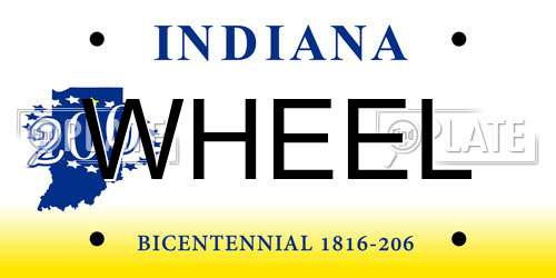 WHEEL Indiana License Plate