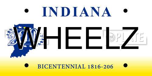 WHEELZ Indiana License Plate