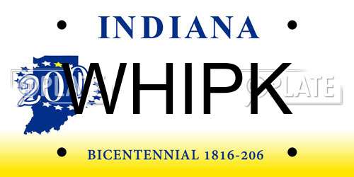 WHIPK Indiana License Plate