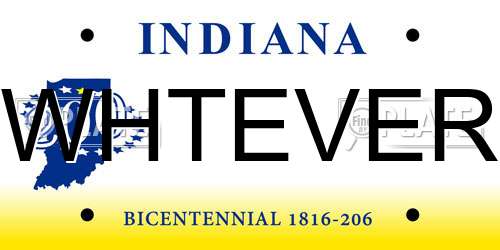 WHTEVER Indiana License Plate
