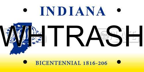 WHTRASH Indiana License Plate