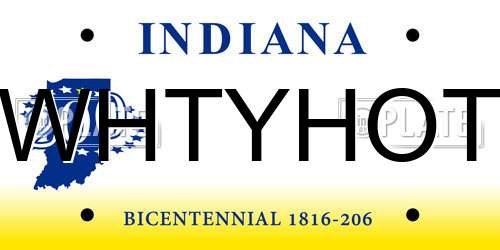 WHTYHOT Indiana License Plate